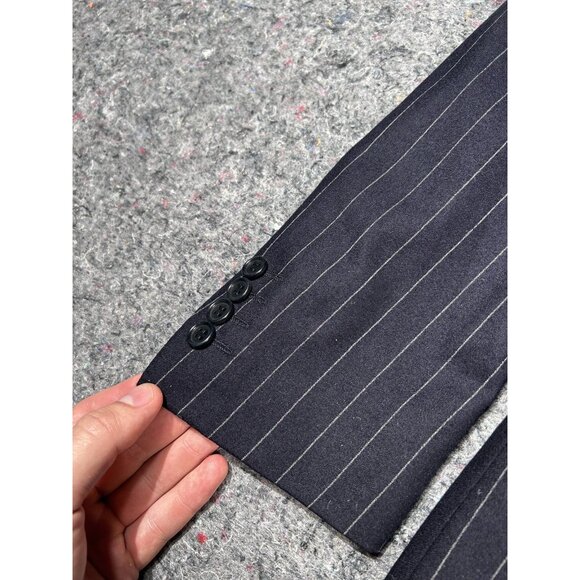 Canali Classic Pinstripe Wool Blazer Jacket  - Size M /EU 48 Made in Italy - Picture 8 of 14